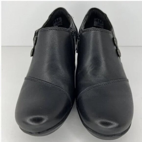 Clarks Emslie Warren Black Booties Side Zip Size 7 EU 37.5 - Picture 5 of 9
